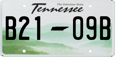 TN license plate B2109B