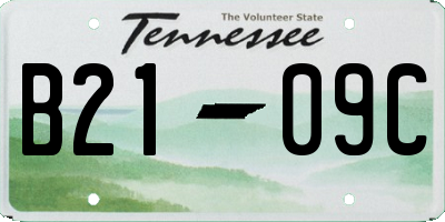 TN license plate B2109C