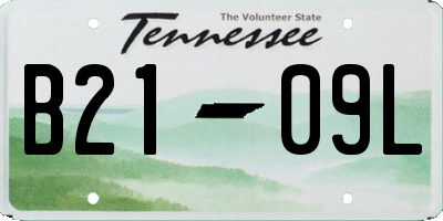 TN license plate B2109L