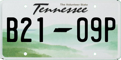 TN license plate B2109P