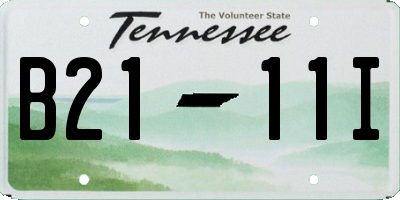 TN license plate B2111I