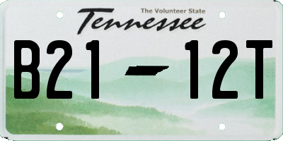 TN license plate B2112T
