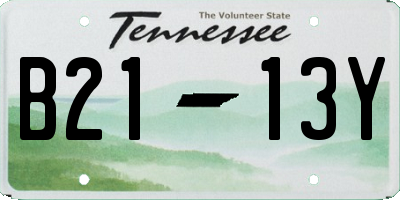 TN license plate B2113Y