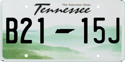 TN license plate B2115J