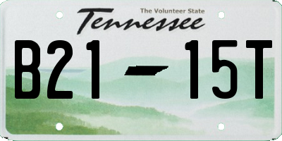 TN license plate B2115T