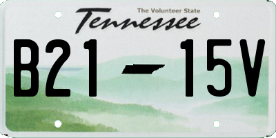 TN license plate B2115V