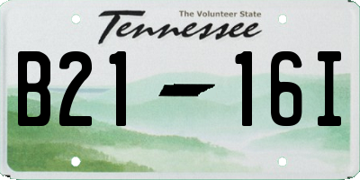 TN license plate B2116I