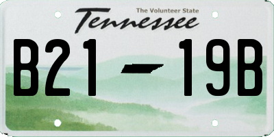 TN license plate B2119B