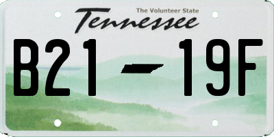 TN license plate B2119F
