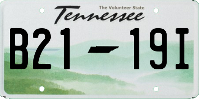 TN license plate B2119I