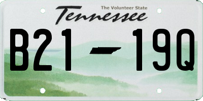 TN license plate B2119Q