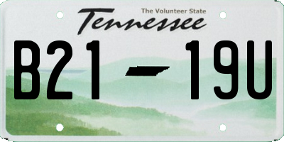 TN license plate B2119U
