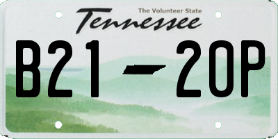TN license plate B2120P