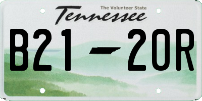 TN license plate B2120R