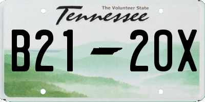 TN license plate B2120X