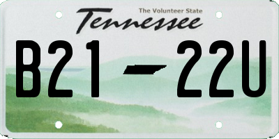 TN license plate B2122U