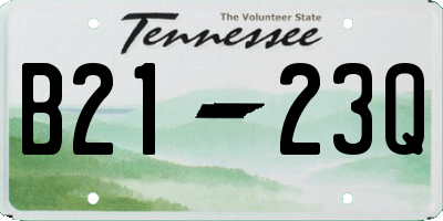 TN license plate B2123Q