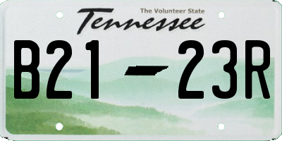TN license plate B2123R
