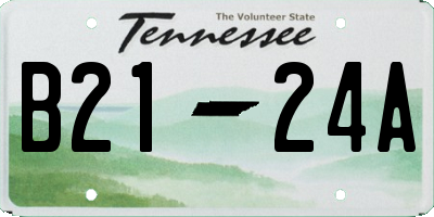 TN license plate B2124A