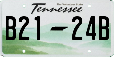 TN license plate B2124B