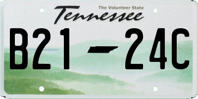 TN license plate B2124C
