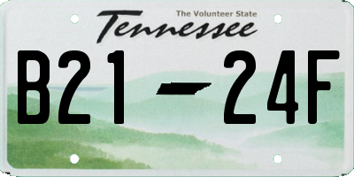 TN license plate B2124F
