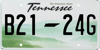 TN license plate B2124G