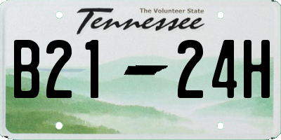 TN license plate B2124H