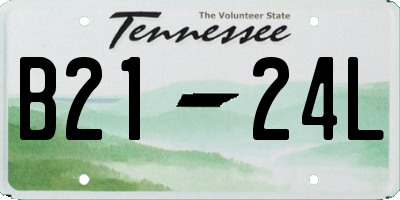 TN license plate B2124L