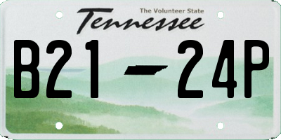 TN license plate B2124P