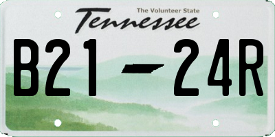 TN license plate B2124R