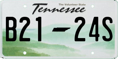 TN license plate B2124S