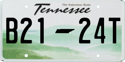 TN license plate B2124T