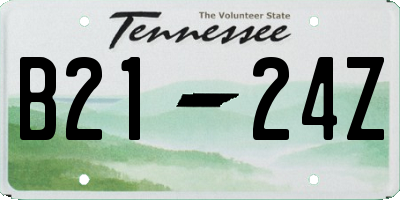 TN license plate B2124Z