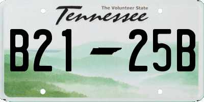 TN license plate B2125B