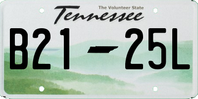 TN license plate B2125L