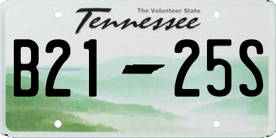 TN license plate B2125S