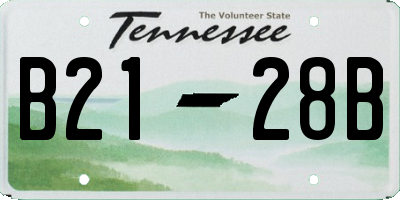TN license plate B2128B