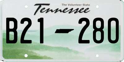 TN license plate B2128O