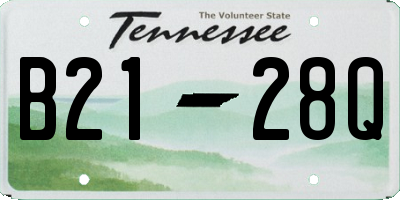TN license plate B2128Q