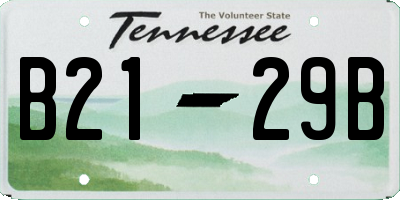 TN license plate B2129B