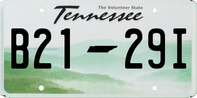 TN license plate B2129I