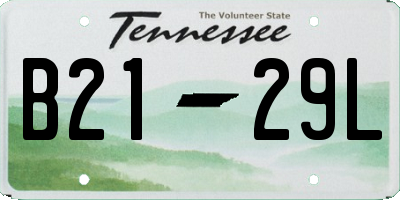 TN license plate B2129L