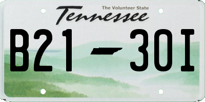 TN license plate B2130I