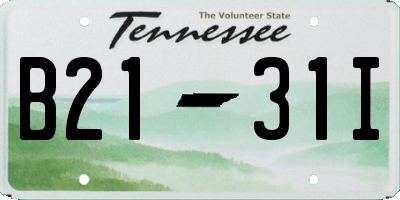 TN license plate B2131I