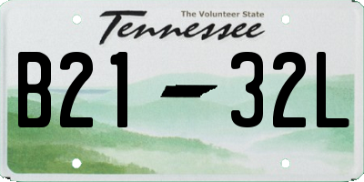 TN license plate B2132L