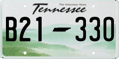 TN license plate B2133O