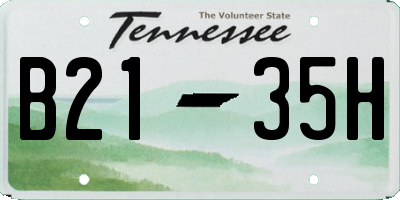 TN license plate B2135H