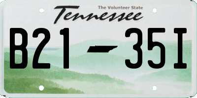 TN license plate B2135I