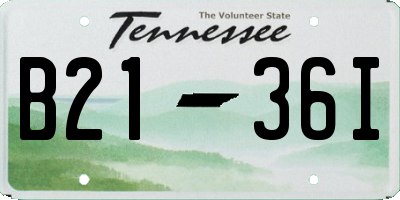 TN license plate B2136I